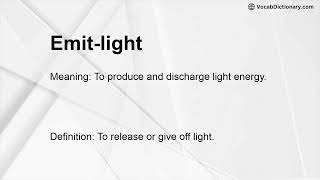 Emit-light Meaning