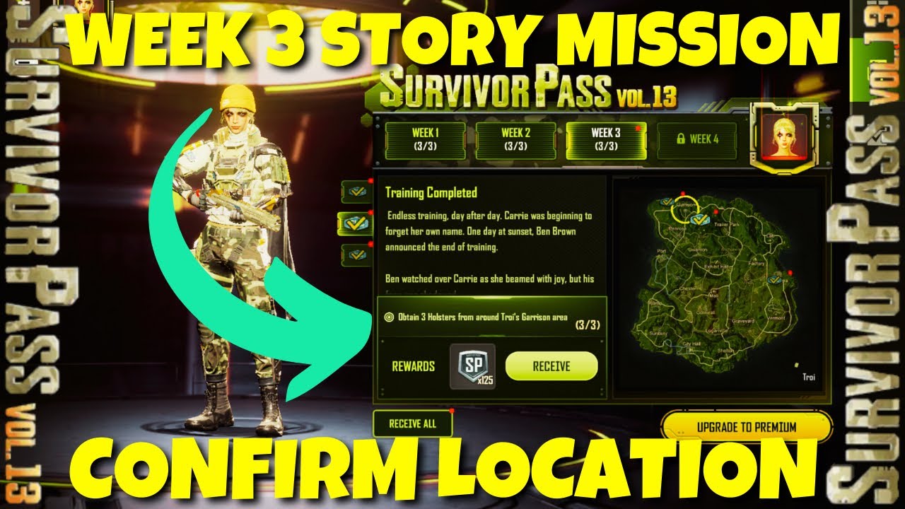 ⚡️Obtain 3 Holsters from around Troi's Garrison area⚡️Vol 13 Week 3 Story Mission🔥🔥🔥