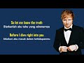 Ed Sheeran - Dive | LIRIK TERJEMAHAN INDONESIA