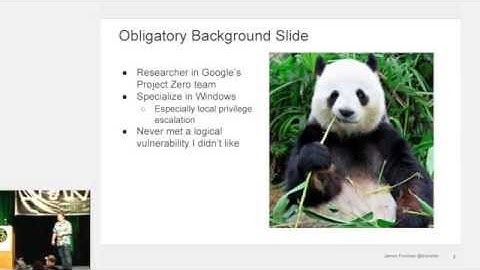 Social Engineering the Windows Kernel - James Forshaw, Google
