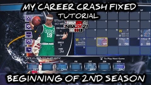 NBA 2K14 MY CAREER BEGINNING OF 2ND SEASON CRASHED FIXED TUTORIAL | NBA 2K14 - 2K21 MOD