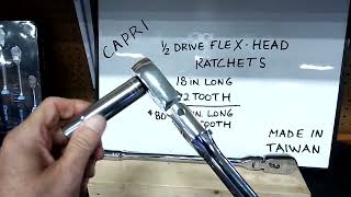 CAPRI 1/2 DRIVE FLEX HEAD RATCHETS, 72 TOOTH VS NEW CP90, COMPARING THE PROS AND CONS!! 🤔