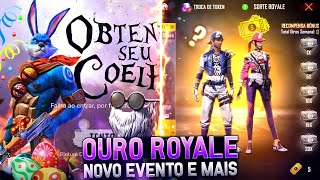NOVO OURO ROYALE BASEBALL, NOVO EVENTO DESENHE O COELHO E BARBA DO VELHO NA ATUALIZAÇÃO? - FREE FIRE