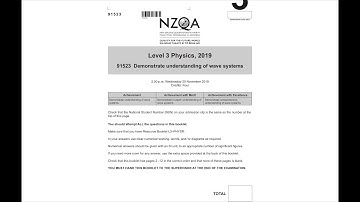 Level 3 Wave Systems - 2019 NCEA Level 3 Physics