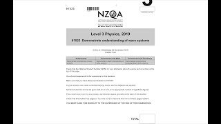 Level 3 Wave Systems - 2019 NCEA Level 3 Physics