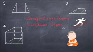 Schrägbild eines Prismas mit trapezförmiger Grundfläche (digitale Prüfungslehrprobe)