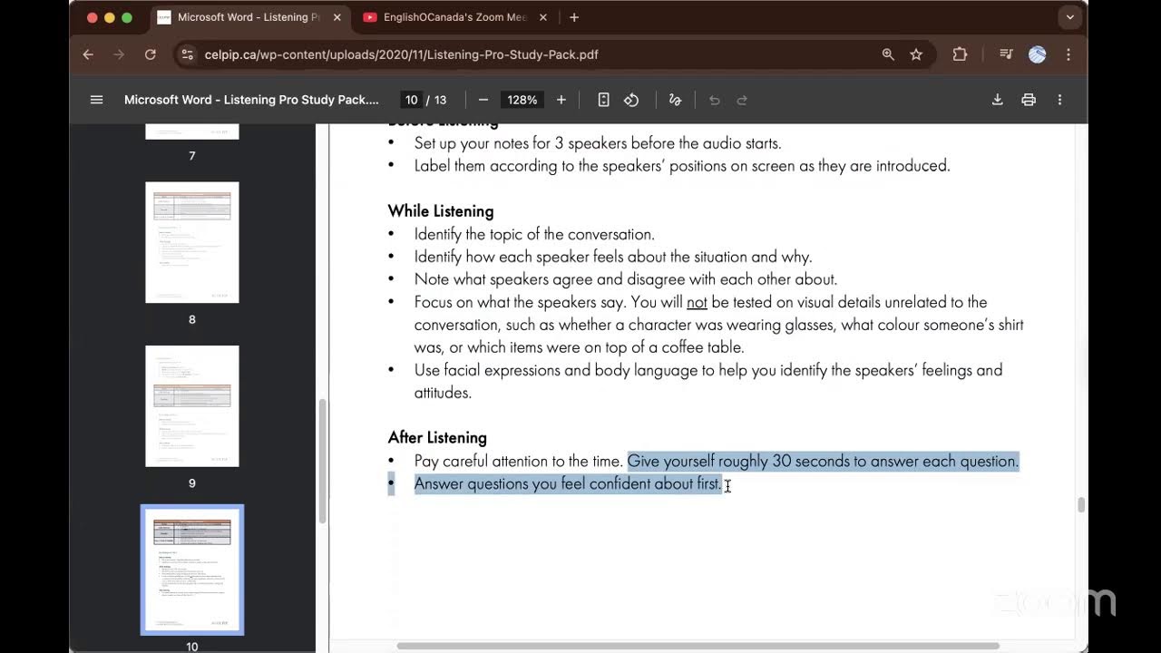 CELPIP Listening - Question Types and Strategies