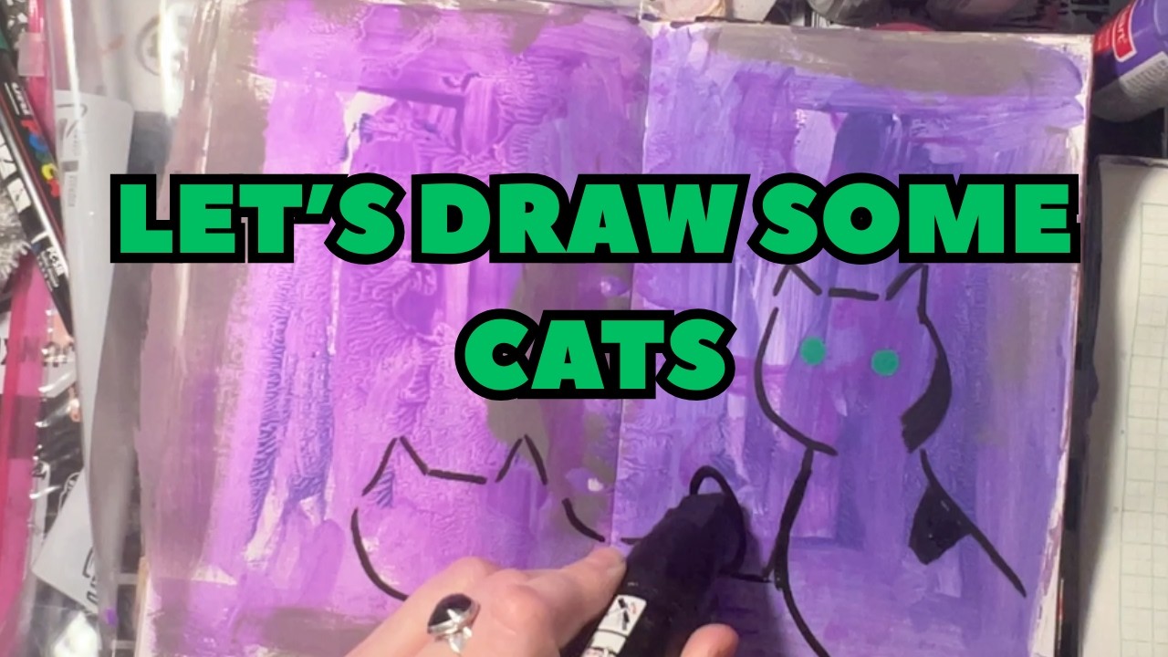 LET'S DRAW SOME CATS IN MY ART JOURNAL