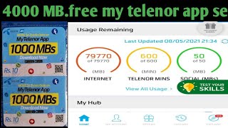 my telenor app free mb 2022 screenshot 2