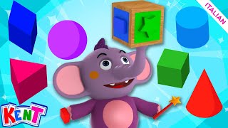 Kent l'elefante Italiano | Impara forme e colori con i cubi magici | Cartoni Animati screenshot 5
