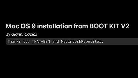 How to install Mac OS 9 from USB (NO CD/DVD)