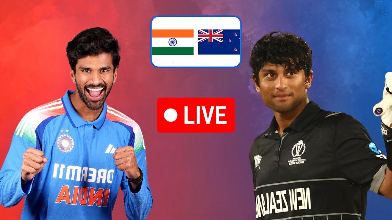 India vs New Zealand [LIVE] 🔴ICC Champions Trophy - Cricket Watch Party