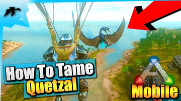 Ark Mobile| How To Tame A Quetzal Solo| iOS/Android Total Beginner