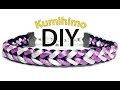 DIY: Kumihimo flat 8 braid friendship bracelet / Кумихимо браслет &quot;Колосок&quot; плоский из 8 нитей