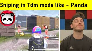 King of sniper panda Vs me | Sniping challenge in tdm vs panda | pubg mobile .