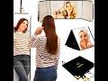 Folding Full Length Travel Makeup Mirror - Portable Mirror in 3 Way - Pyramid, Vanity, Full Length