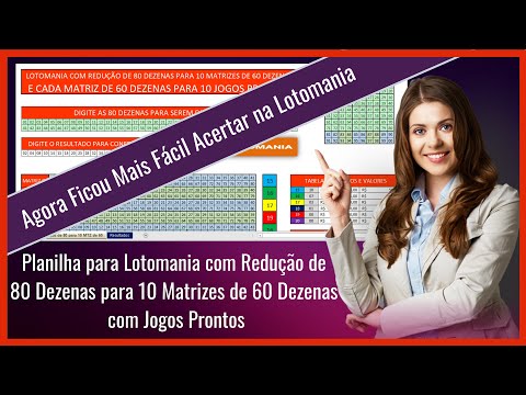 Como Ganhar na Lotomania | Redução de 80 Dezenas para 10 Matrizes de 60 Dezenas com Jogos Prontos 💰