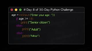 Python 30 Day Challenge Day 8 Reel