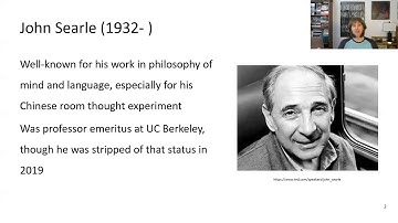 Lecture 13, Chappie and Searle, Can Machines Think