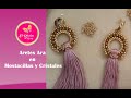 Aretes Ara en Mostacillas y  Cristales