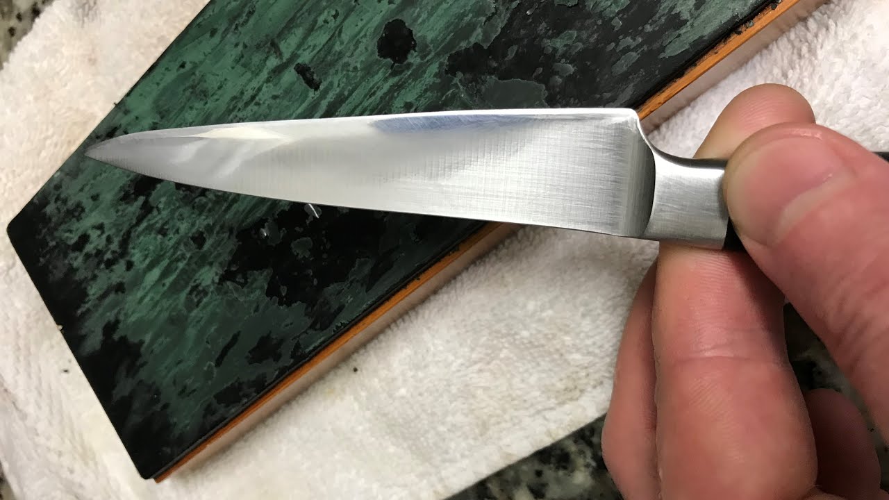 Ambidextrous Sharpening Demo with Dull Paring Knife