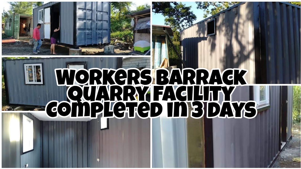 A 20ft Shipping Container Van Modified into Quarry Workers Facility/Barrack
