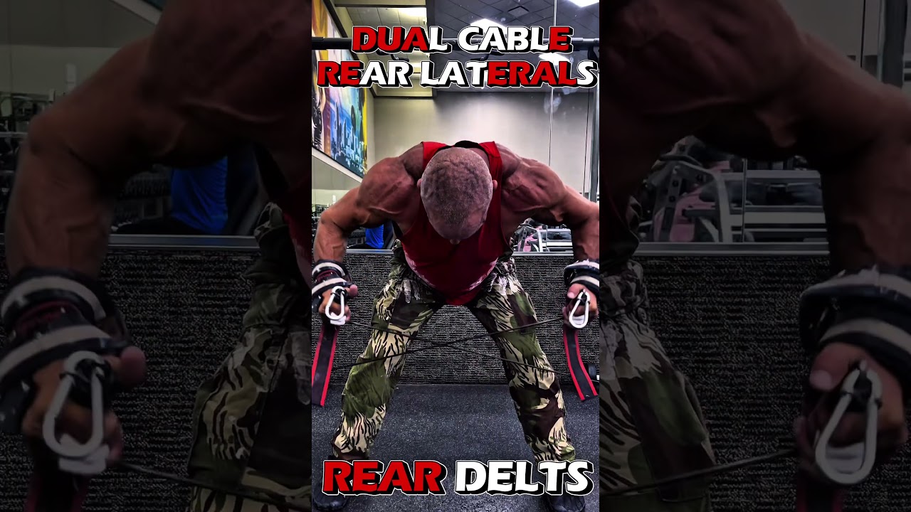 DUAL CABLE REAR LATERALS FOR REAR DELTS #shoulders #workout #motivation #muscle #workouttips