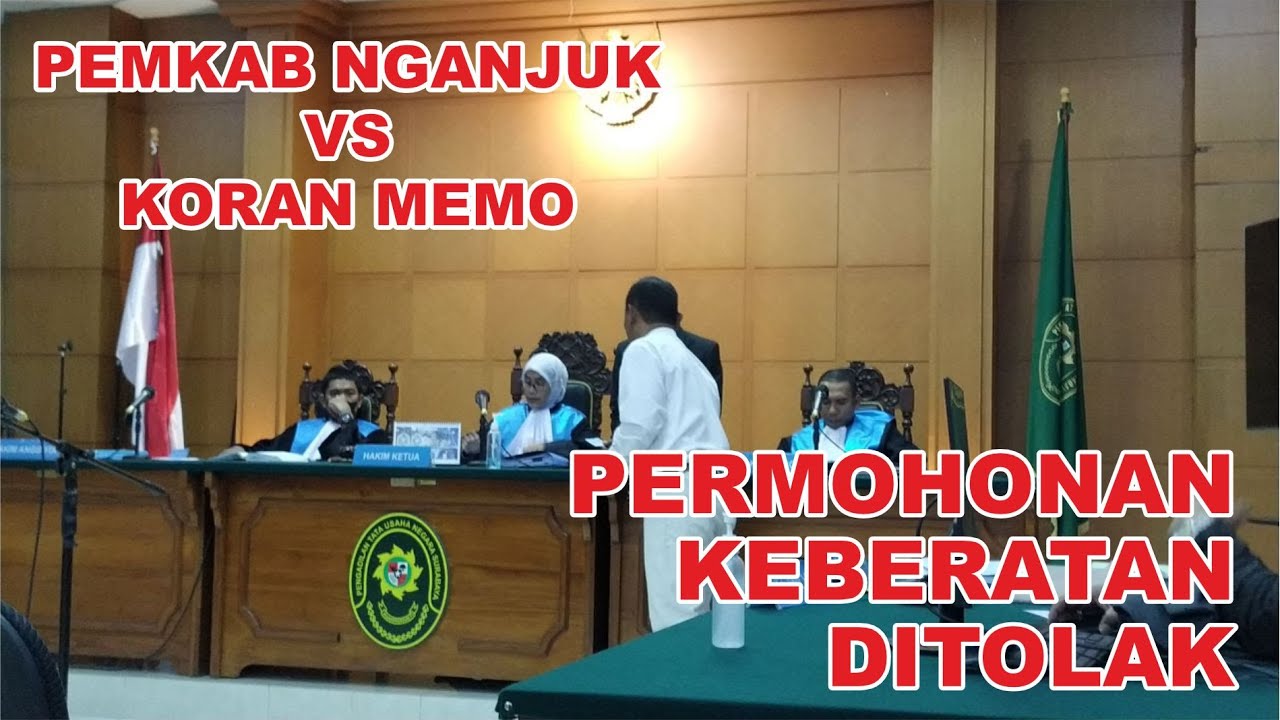 Pemkab Nganjuk VS Koran Memo, Permohonan Keberatan Sengketa Informasi Ditolak PTUN Surabaya