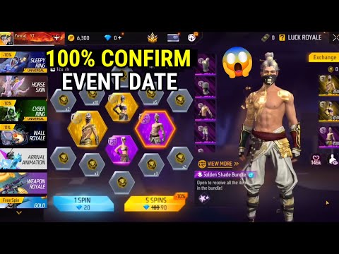 free fire Golden shade bundle confirm date | Golden shade bundle return date | golden shade date