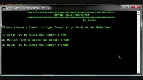 Batch File - Number Guessing Game