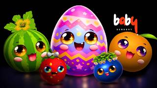 Easter Egg Hunt with Colorful Eggs 🥚🌈 - Baby Sensory Dancing Fruits