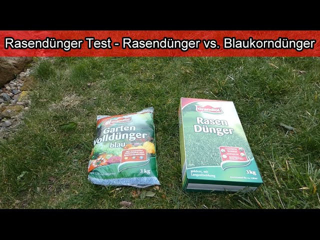 Rasendnger Test  Gnstiger Blaukorn Dnger gegen Rasendnger im  Vergleich! Blaukorn fr den Rasen