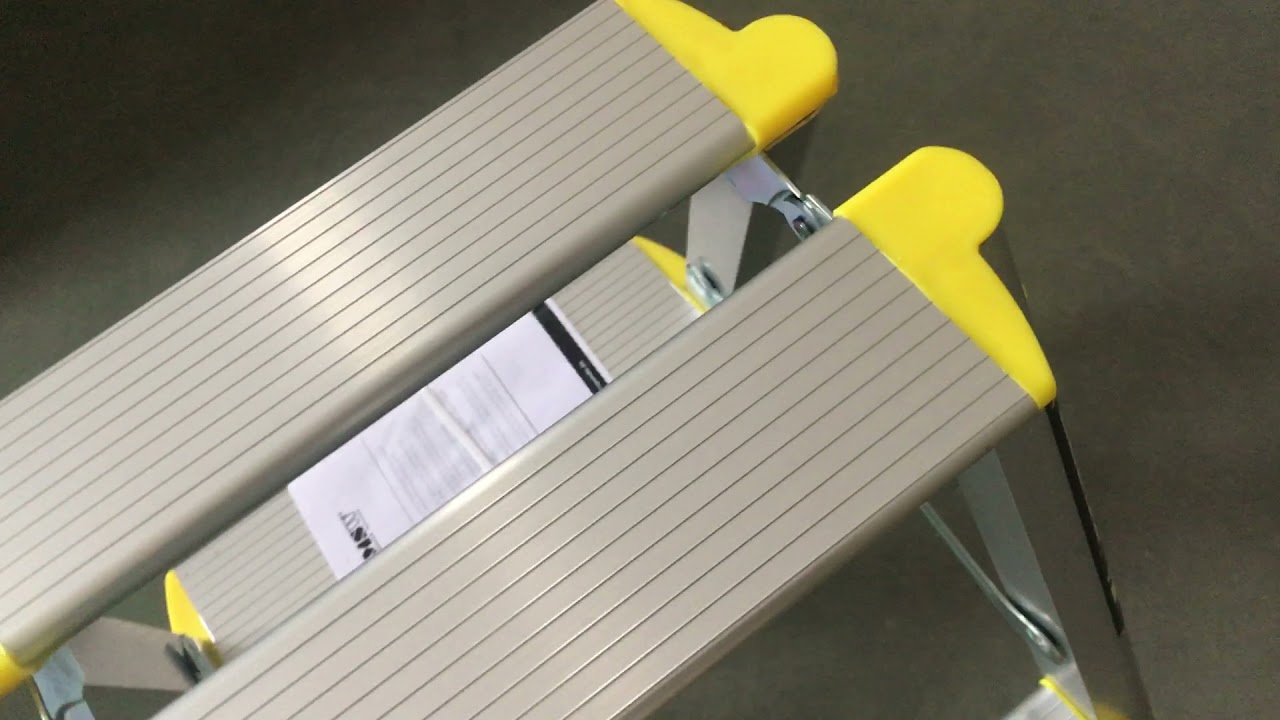 Double-Sided Step Stool - Aluminum Alloy Ladder With Steps