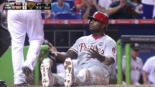 PHI@MIA: Phillies challenge out in the 4th inning