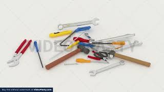 Repair Tools Falling to the Ground Stock Animation screenshot 4
