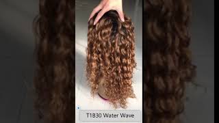 T1B30 Water Wave Human Hair Nybundlehair Virgin Remy Hair Lace Front Wigs
