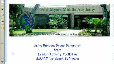SMART Notebook - Random Group Generator