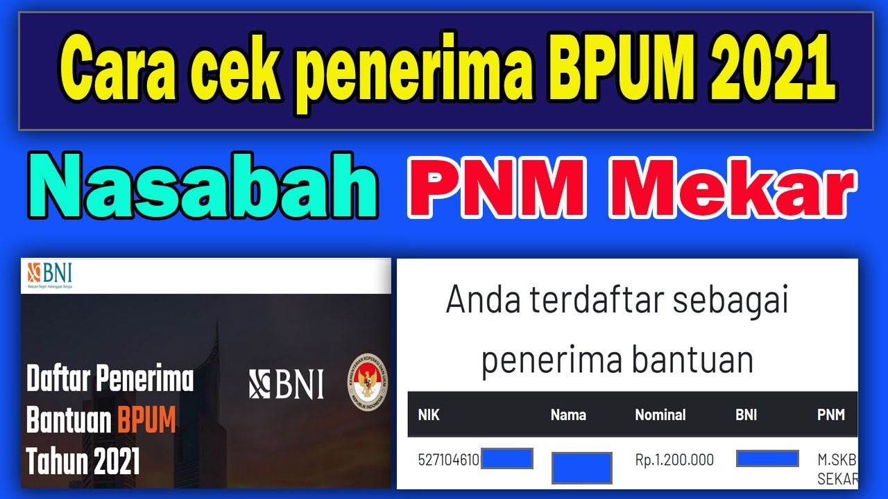 Cek penerima bpum bni mekaar 2021