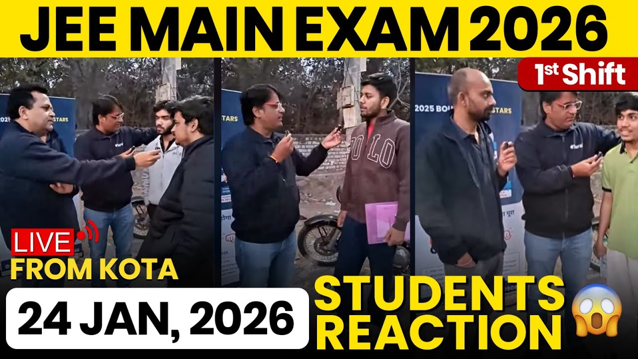JEE Mains 2026: 24 Jan Shift 1 Exam Kota Students LIVE Reaction | Paper Level, Weightage, Cutoff