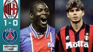 PSG 0 x 1 AC Milan (Boban, Weah, Maldini) ●UCL 1994/1995 1st Leg Extended Goals & Highlights