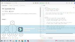 Leetcode.101 Symmetric Tree problem for Interview #whitecoding #leetcode101 #easyprobelm #dsa #tree