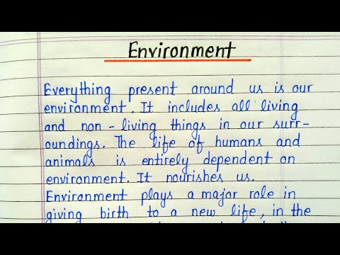 Essay writing on environment in english || Environment essay in english