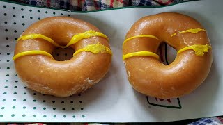 Krispy Kreme Lemon Glazed Lemon Creme donut