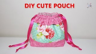 DRAWSTRING POUCH BAG |  DRAWSTRING BAG |  | BAG SEWING TUTORIAL