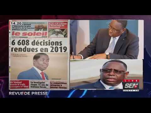 REVUE DE PRESSE WOLOF 14H AVEC AHMED AÏDARA DU 16 JANVIER 2020