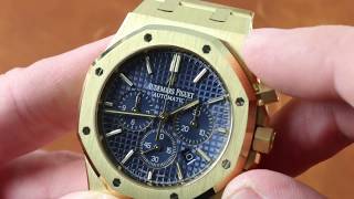 Audemars Piguet Royal Oak Chronograph BLUE DIAL 26320BA.OO.1220BA.02 Luxury Watch Review