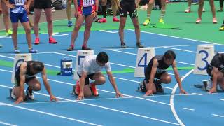 第４１回近畿マスターズ陸上競技選手権大会 M50 100m １組 朝原宣治選手 11秒52 向風1.3 大会新記録 朝原宣治 遺伝子