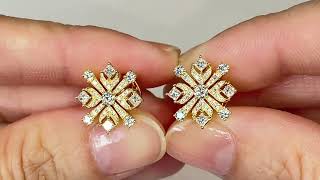 D Flawless Diamonds Earrings At 1.00 Carat By Kat Florence Kfd1127Yg