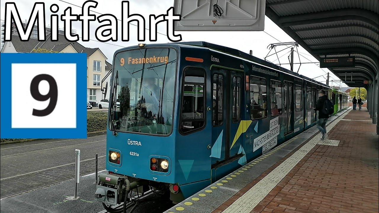 Stadtbahn Hannover | Mitfahrt | TW6000 | Linie 9 | Empelde - Fasanenkrug