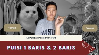 Analisis dan Contoh Puisi 1 Baris dan Puisi 2 Baris || Apresiasi Puisi Part #09
